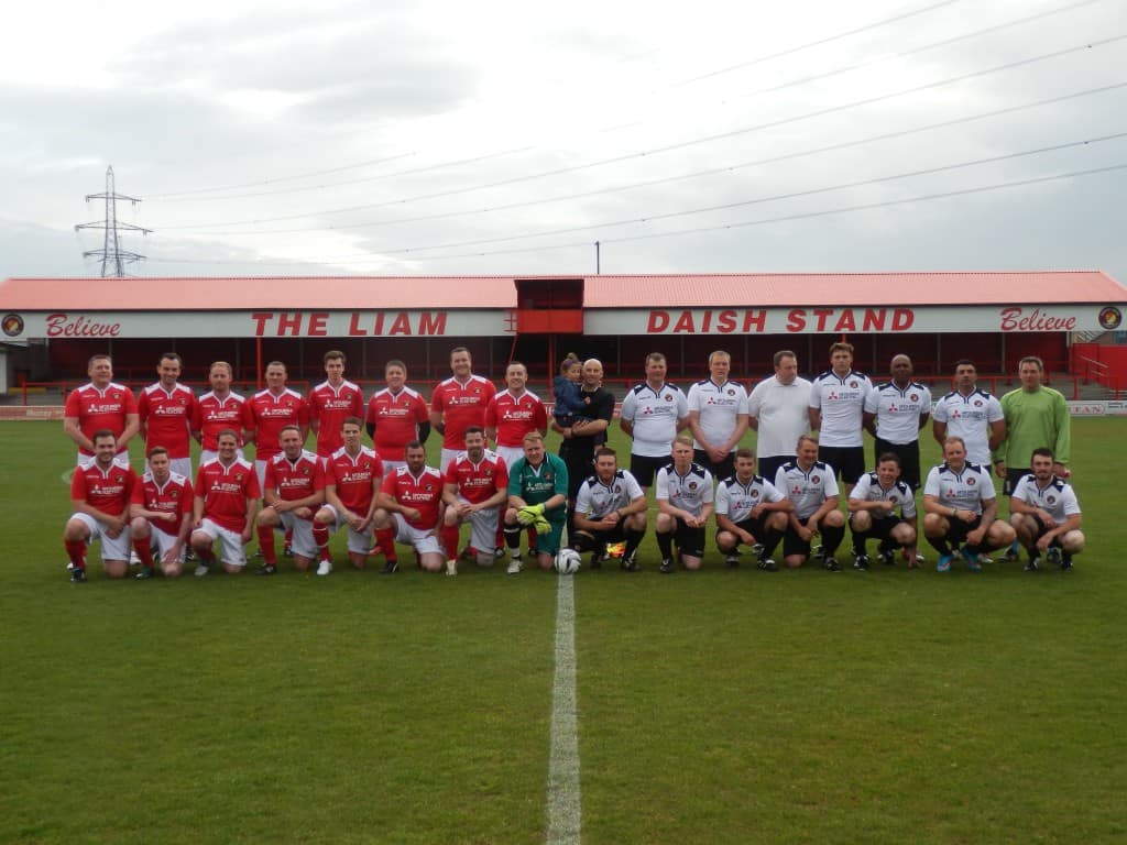 Through a charity football match Countrystyle and Bam Nuttall raise money for Help the Heros