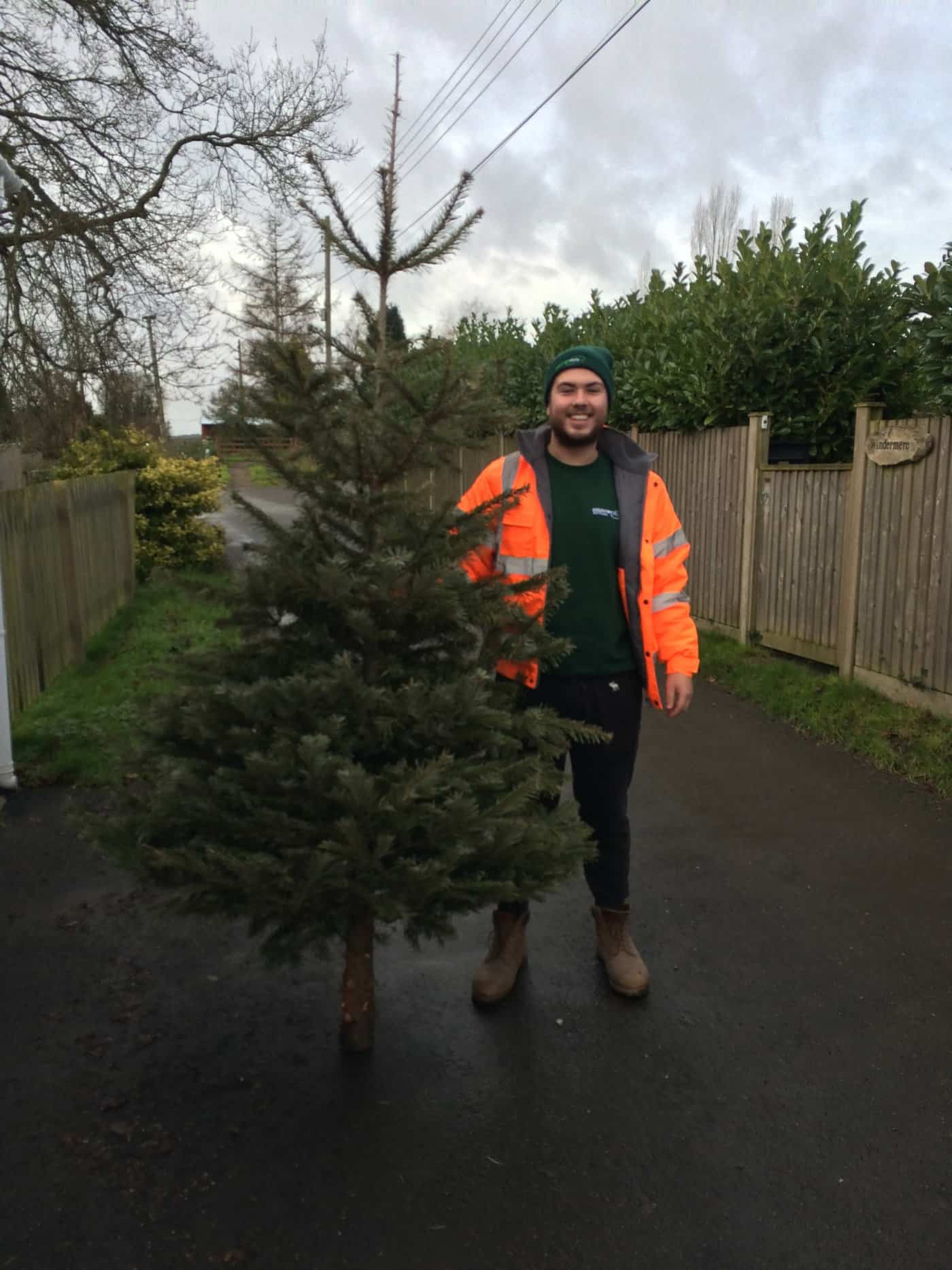 Christmas Tree recycling. Pilgrims Hospices