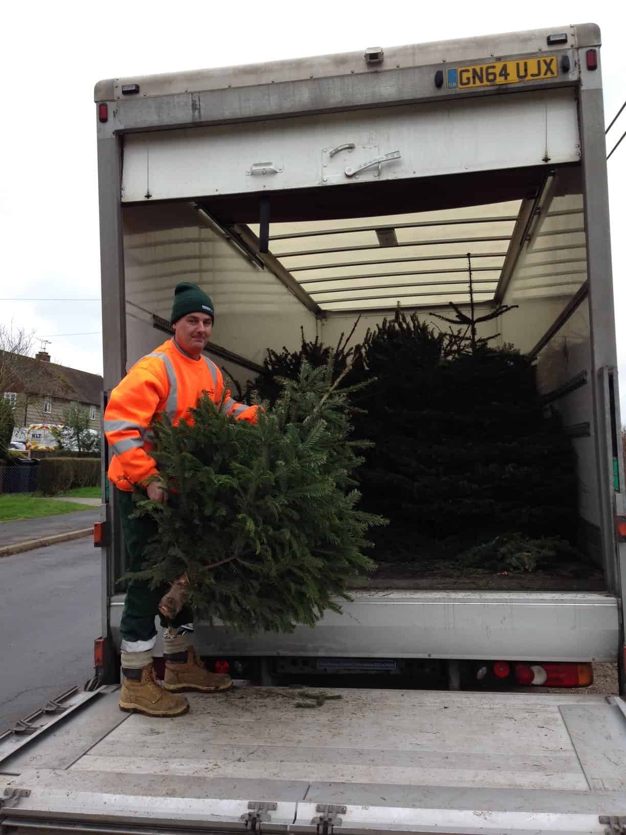 Christmas Tree recycling, Pilgrims Hospices