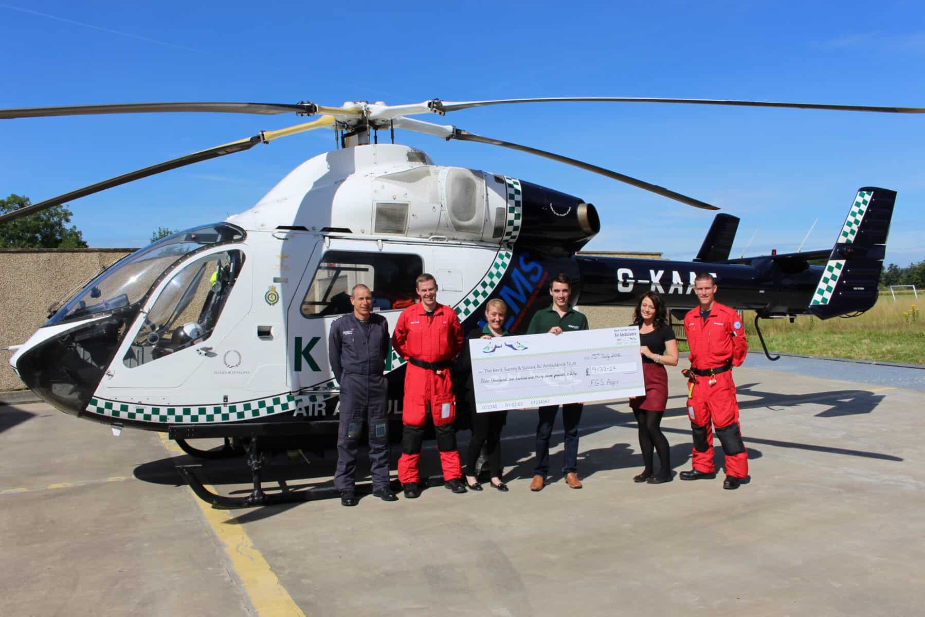KSS Air Ambulance Cheque Presentation - Countrystyle Recycling