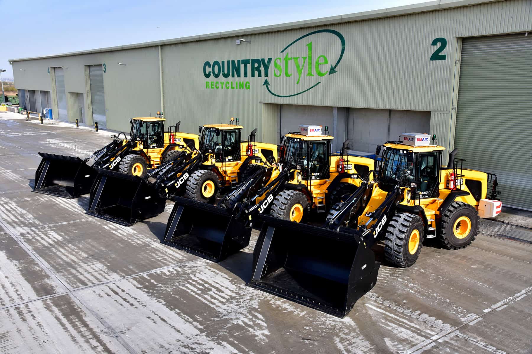 Four brand new JCB 457 Wheel Loaders acquired for our Ridham Facility