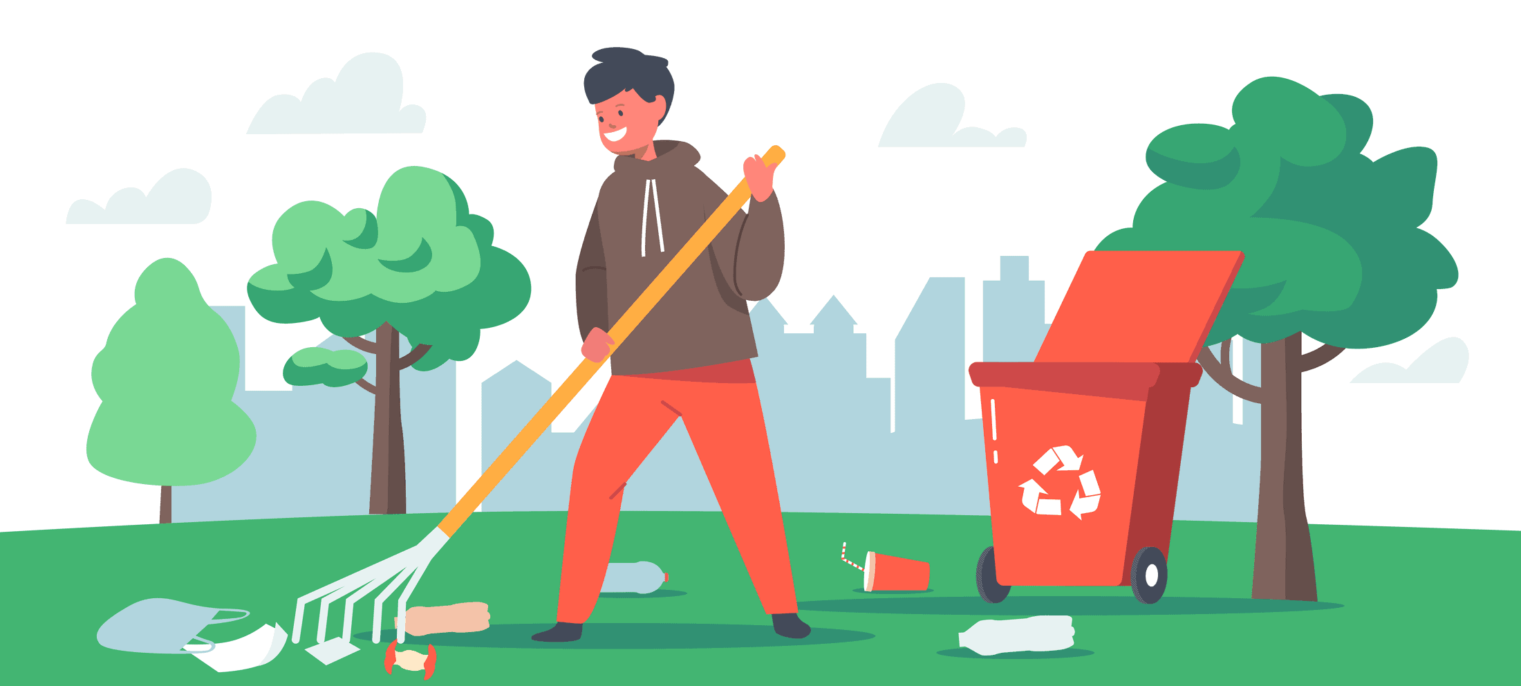 Litter picking graphic