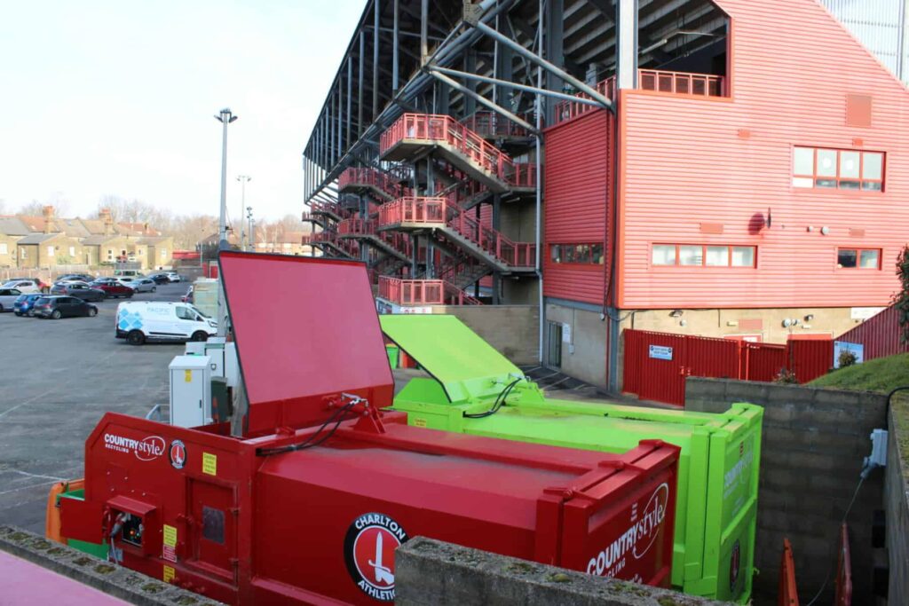 Countrystyle waste compactor at Charlton Athletic